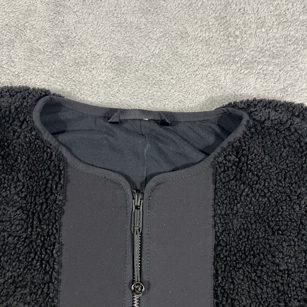 Lululemon Collarless Textured Sherpa Fleece Full Zip Jacket Womens 8 Oversized - Picture 4 of 11